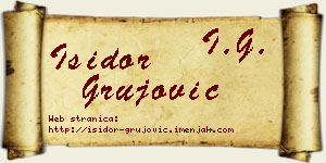 Isidor Grujović vizit kartica